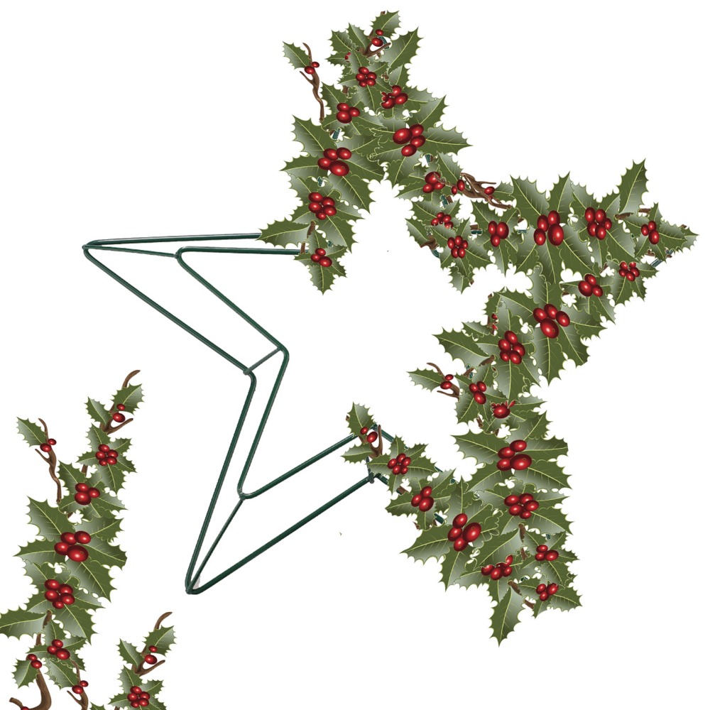 Wreath Form Wire - Personalizowana metalowa rama w kształcie gwiazdy