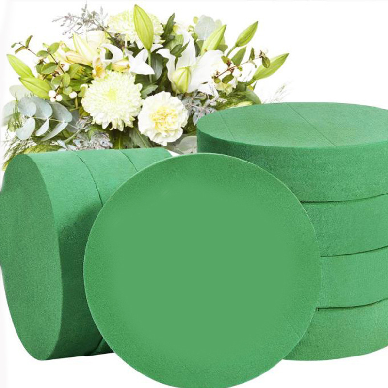Floral Foam Oasis - 10 SZTUK Zielona Okrągła Pianka Florystyczna