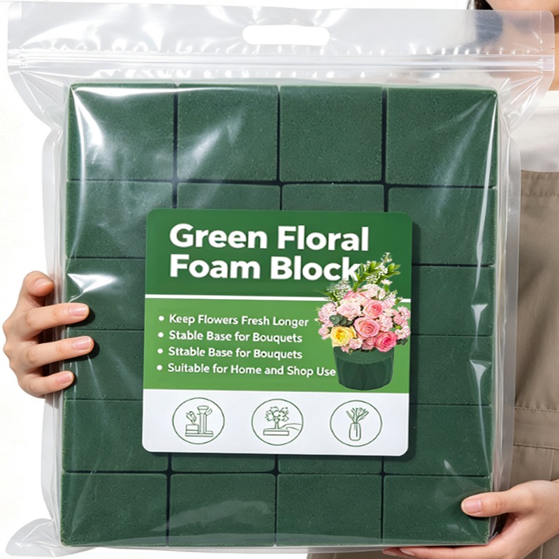 Floral Foam Oasis - Zielona gąbka florystyczna w bloku do